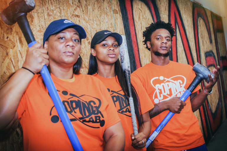 The Melton family, owners of Coping Lab and Rage Room Orlando.