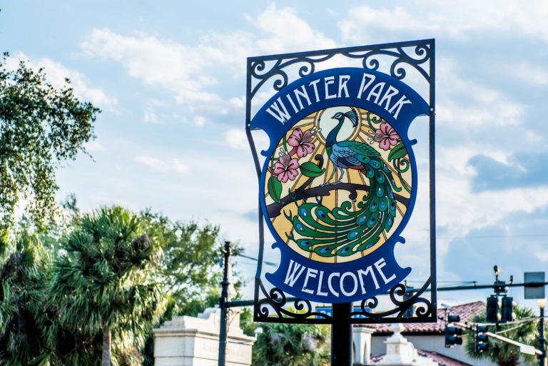 City of Winter Park sign.