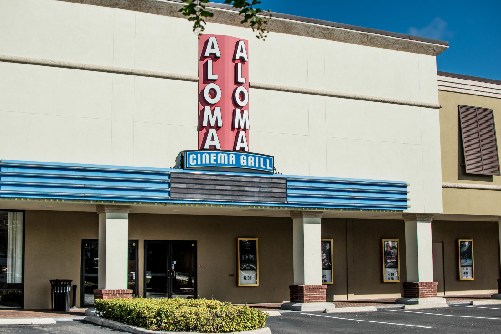 Exterior of Aloma Cinema Grill in Winter Park, Fla.