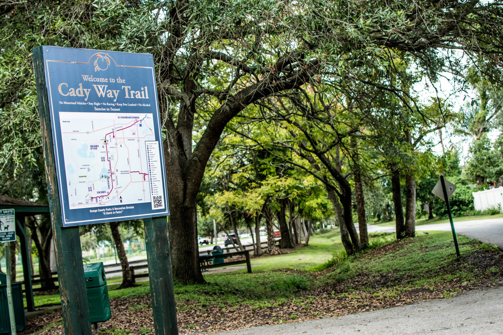 Signage along Cady Way trail.