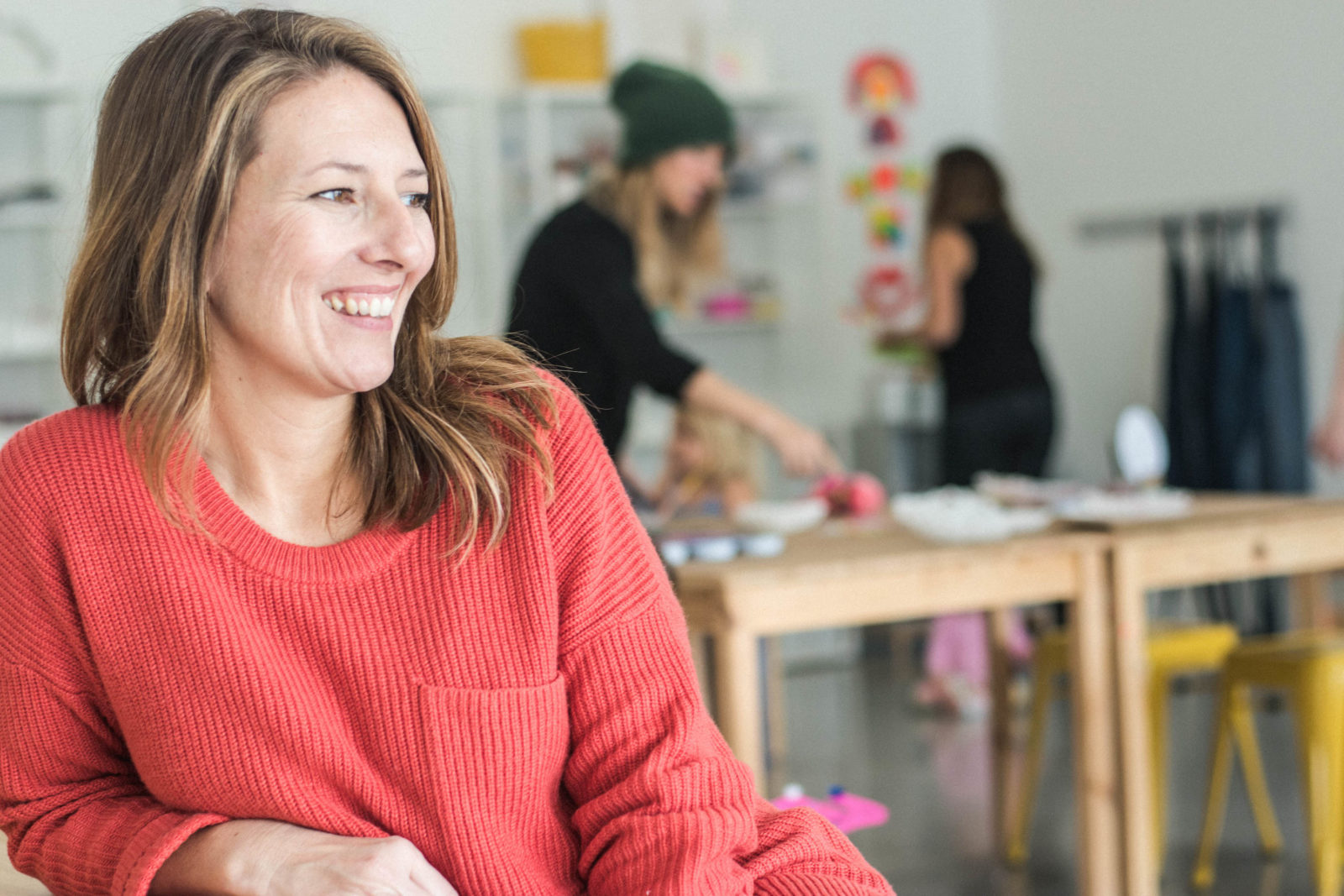 Becky Vlaming of Creative Jane Art Studio is photographed in her studio. 