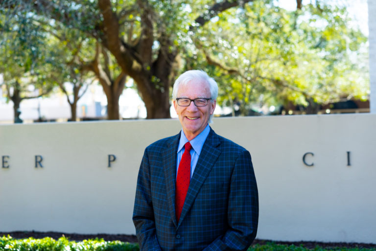 Mayor-Elect Phil Anderson poses in front of City Hall in Winter Park.