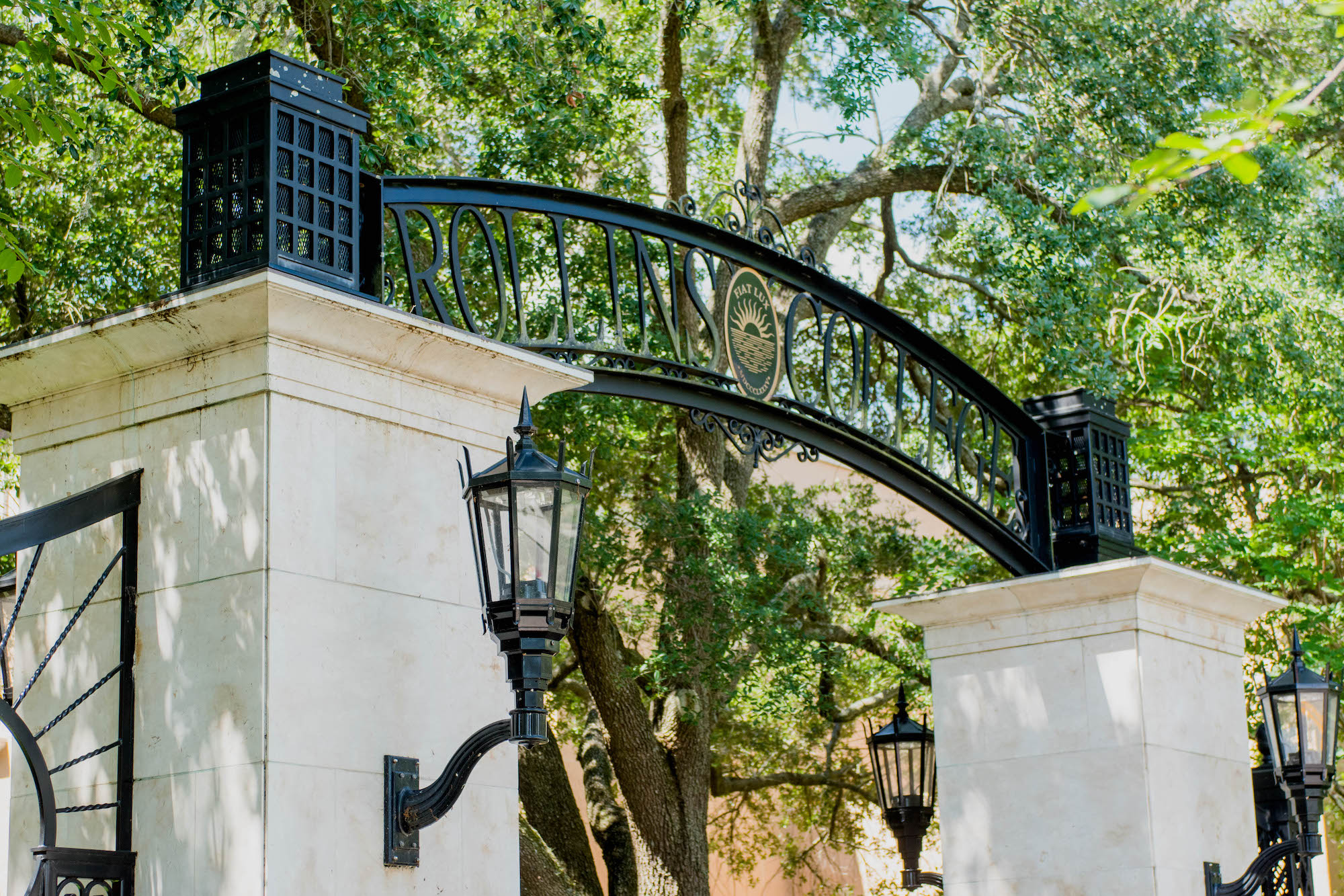 Rollins College entrance along Fairbanks Avenue.