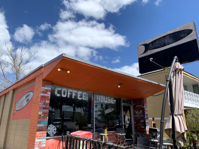 Exterior of Austin's Coffee on Fairbanks Avenue.